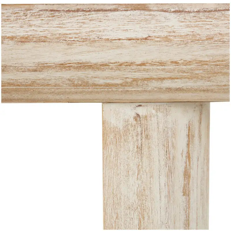 Consolle Semplice in Legno con Gambe a Blocco - Beige - Roche River Decor - 16Lx63Px32A