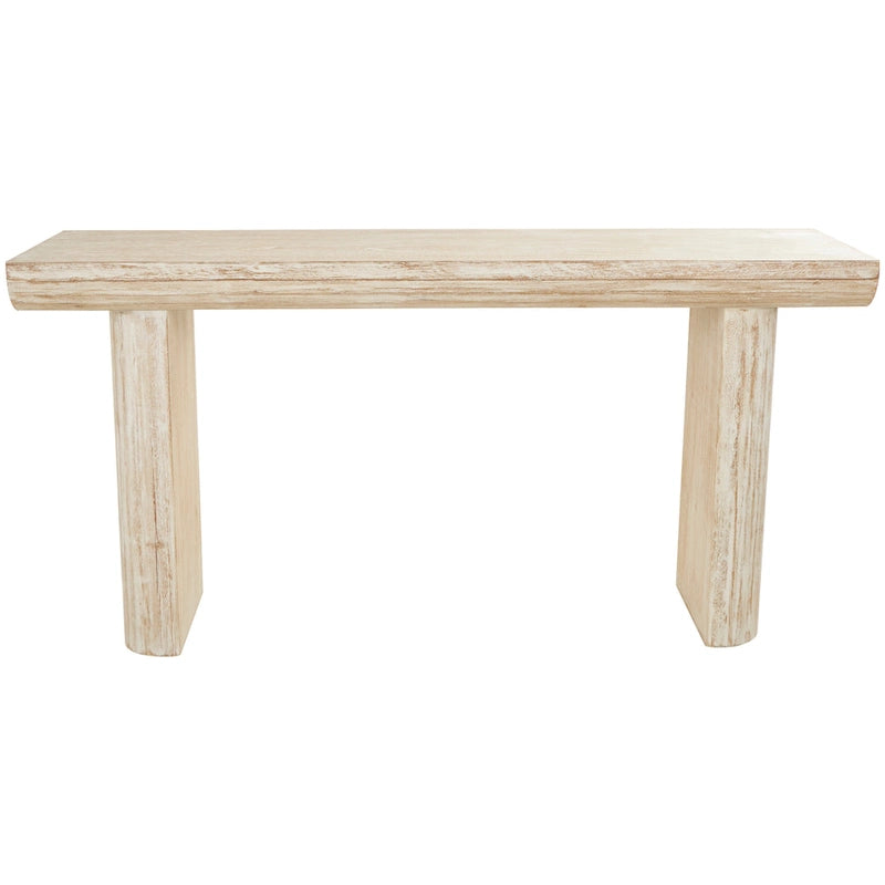 Consolle Semplice in Legno con Gambe a Blocco - Beige - Roche River Decor - 16Lx63Px32A