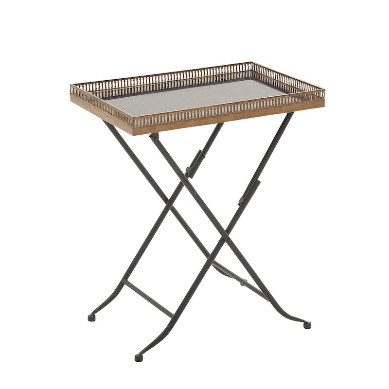 Tavolino d'appoggio in metallo - Oro - Roche River Decor - 14L x 21P x 25A