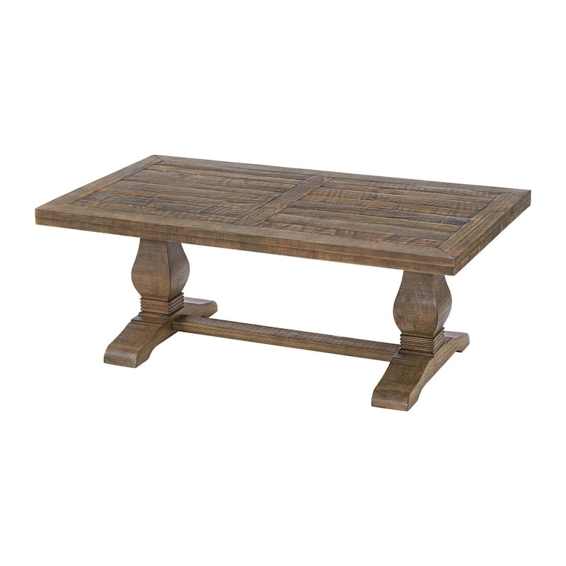 Table basse piédestal Napa 50 en bois massif