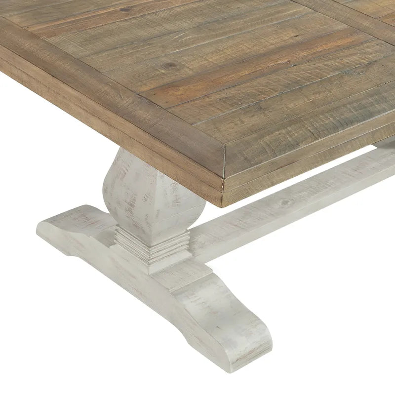 Table basse piédestal Napa 50 en bois massif