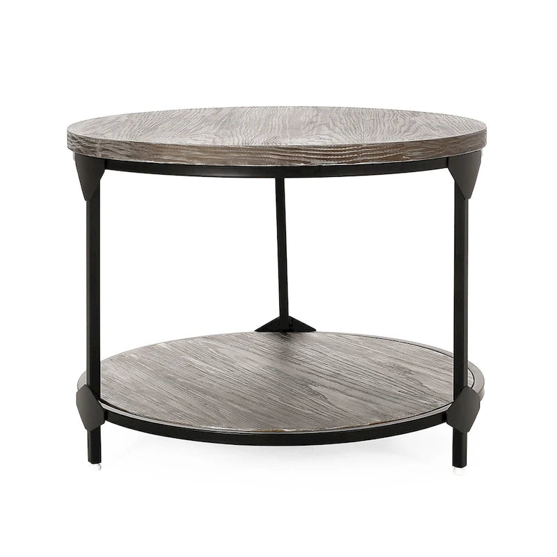 Tavolino da caffè rotondo Cedarhurst Modern Industrial di Christopher Knight Home