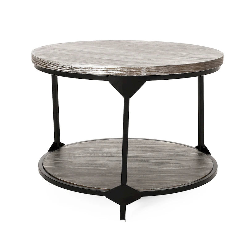 Tavolino da caffè rotondo Cedarhurst Modern Industrial di Christopher Knight Home