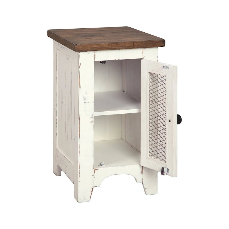 Tavolino da salotto Wystfield – Bianco/Marrone