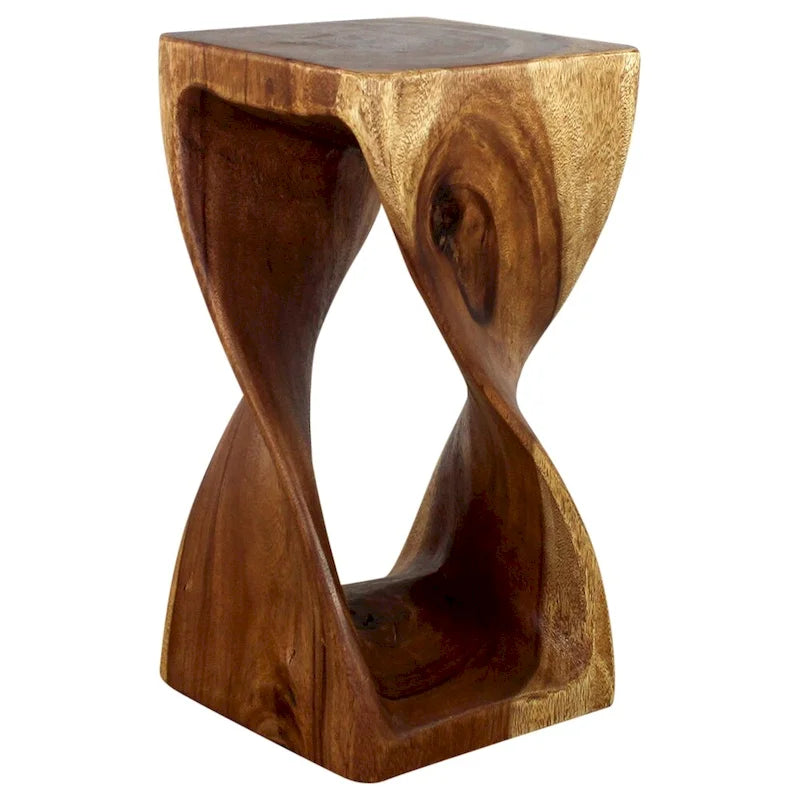 Sgabello Haussmann Original Wood Twist Olio Di Noce 12 X 12 X 23 Pollici Di Altezza - 12 x 12 x 23