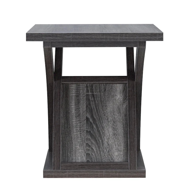 Tavolino da salotto DH BASIC Transitional Distressed Grey a 1 ripiano da 22 pollici di Denhour