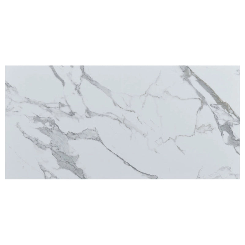 Set tavolino da salotto Clark 3 pezzi in finto marmo bianco