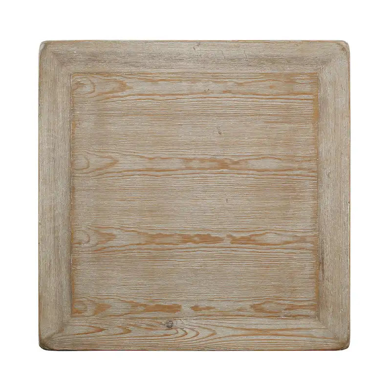 Tavolino laterale Artissance Peking Square con cassetto, altezza 68,5 cm, finitura bianca slavata