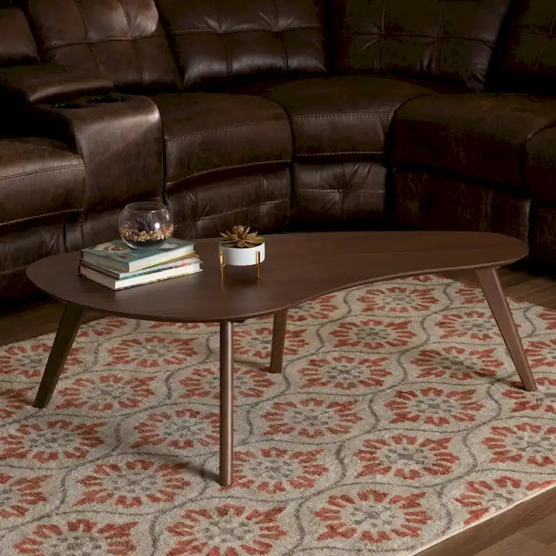 Carson Carrington Battrask Walnut Finished Coffee Table