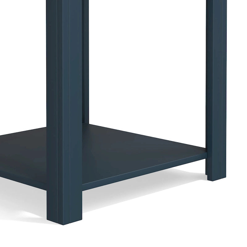 Tavolino da salotto Bridgevine Home Nantucket da 24 pollici, nessun assemblaggio richiesto, finitura Blue Denim e Whiskey