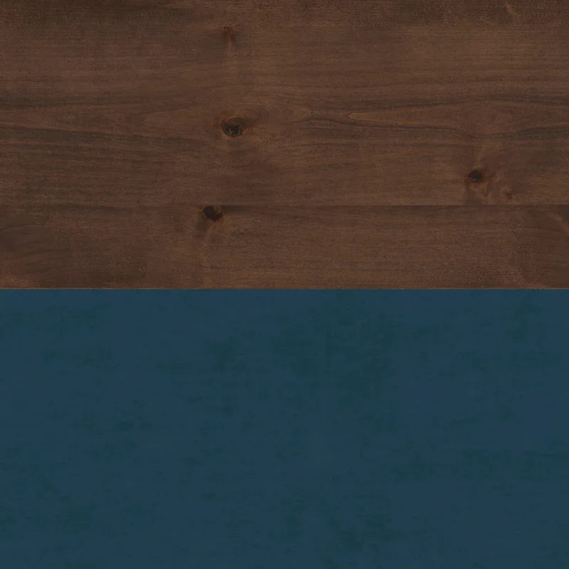 Tavolino da salotto Bridgevine Home Nantucket da 24 pollici, nessun assemblaggio richiesto, finitura Blue Denim e Whiskey