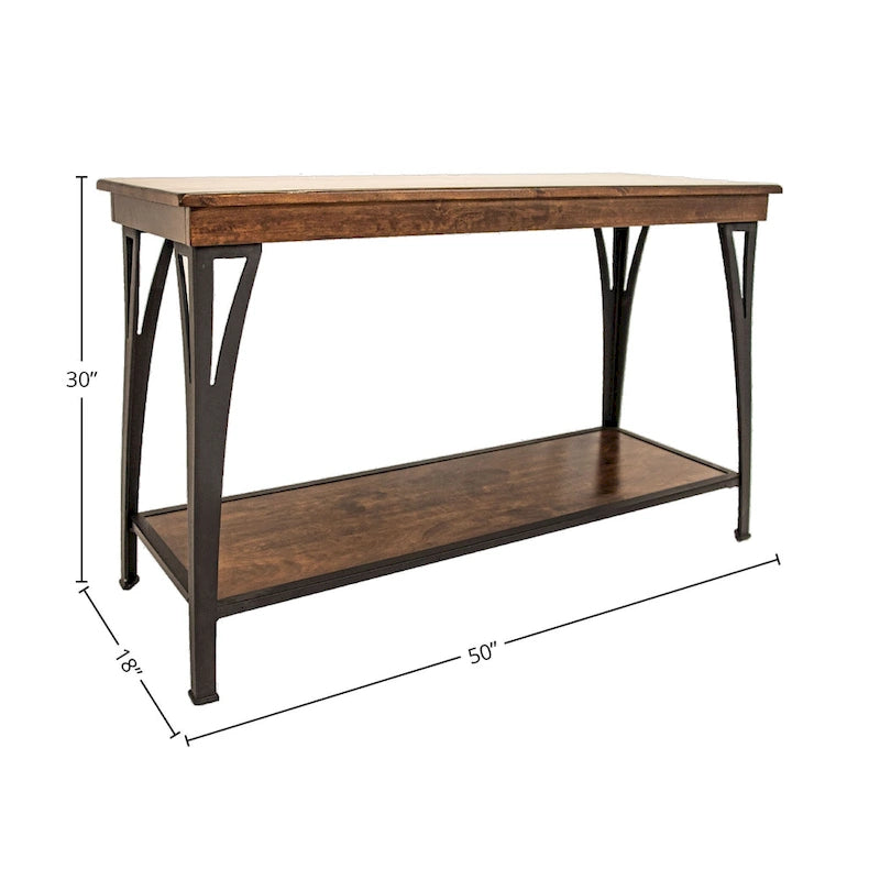 La console à 1 étagère District, finition cuivre