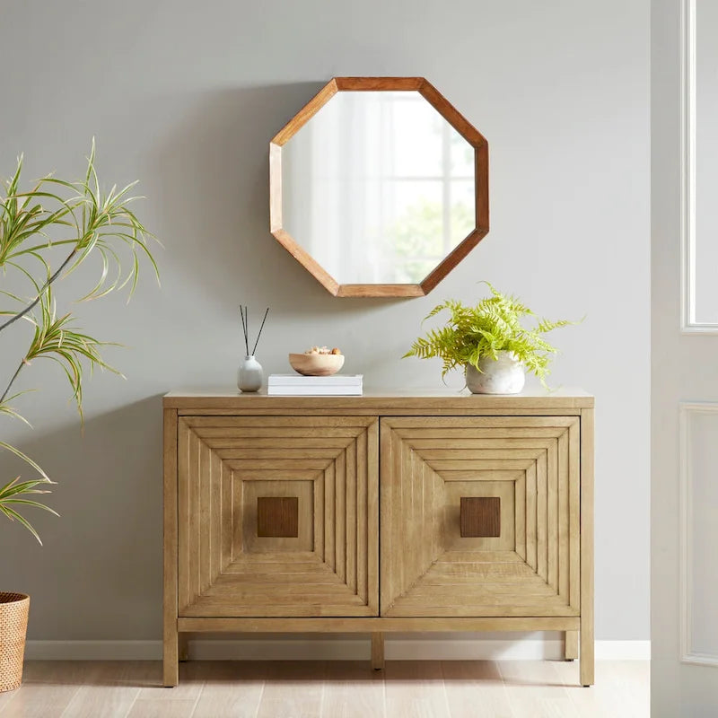 Madison Park Paige, mobile contenitore geometrico a 2 ante con ripiani regolabili
