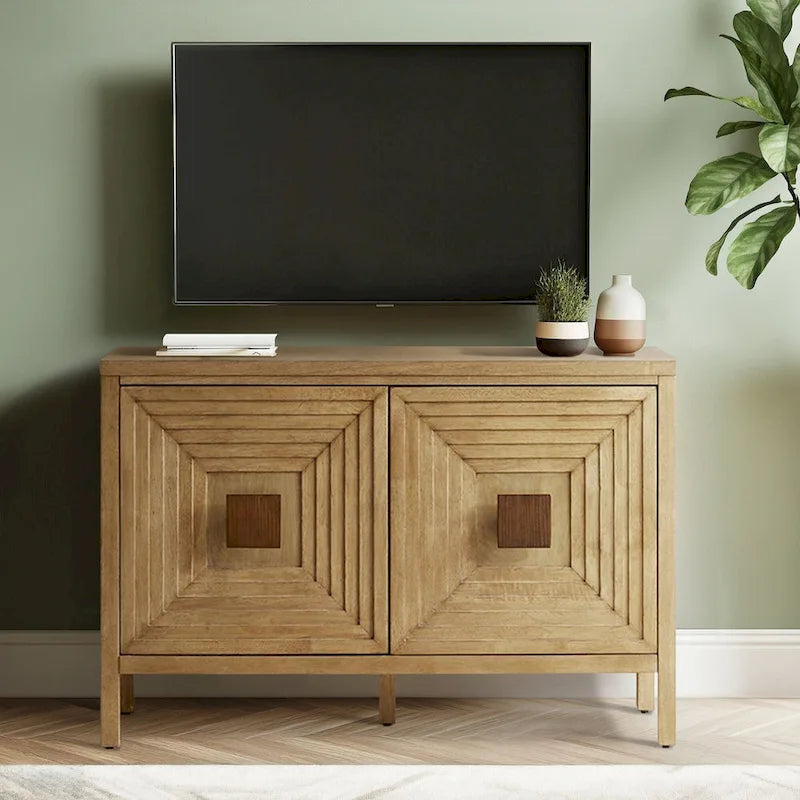 Madison Park Paige, mobile contenitore geometrico a 2 ante con ripiani regolabili
