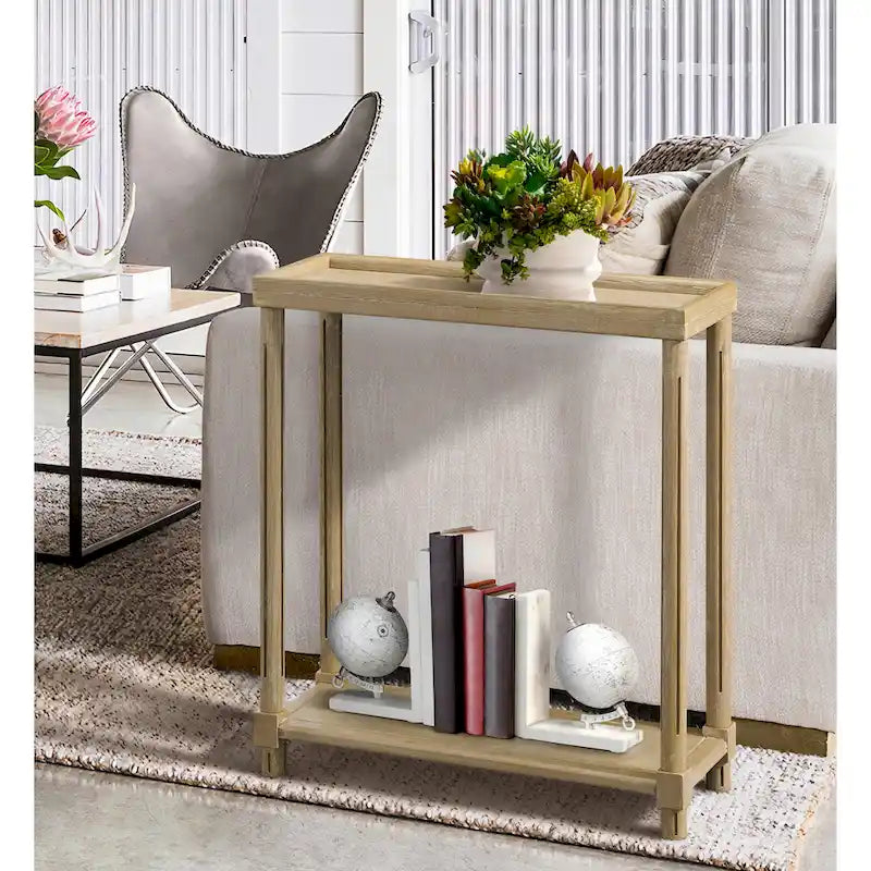Tavolini laterali stretti Harrison New Ridge Home Goods, set da 2, Rovere invecchiato