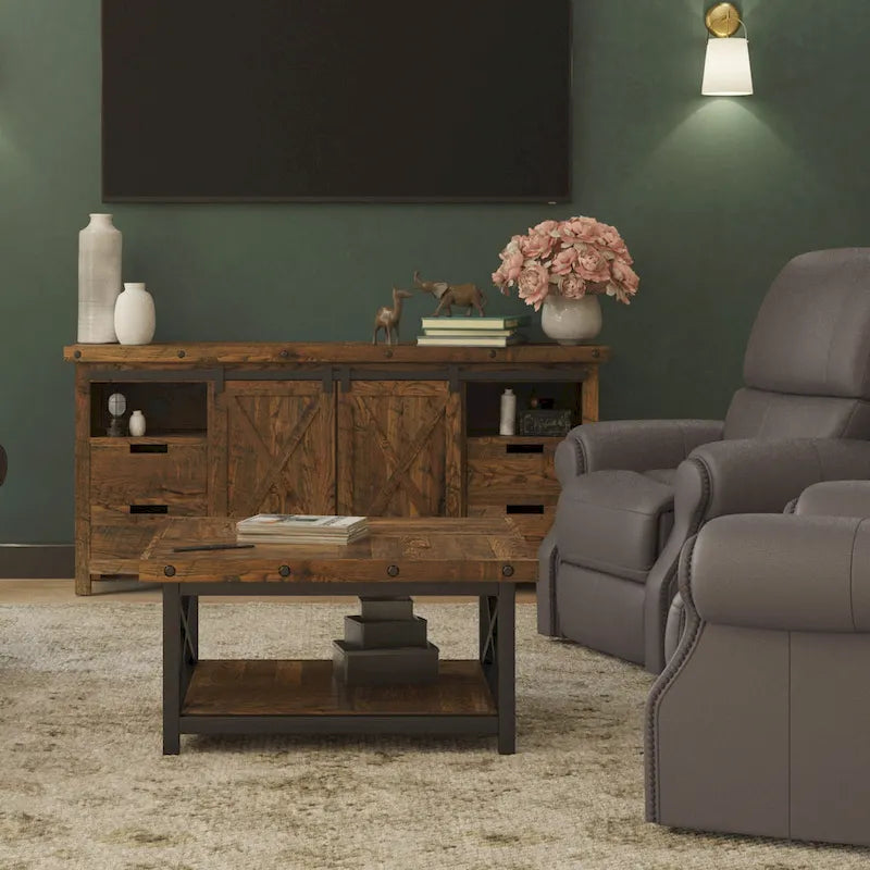 Tavolino quadrato da caffè Homestyles in legno marrone Carpenter