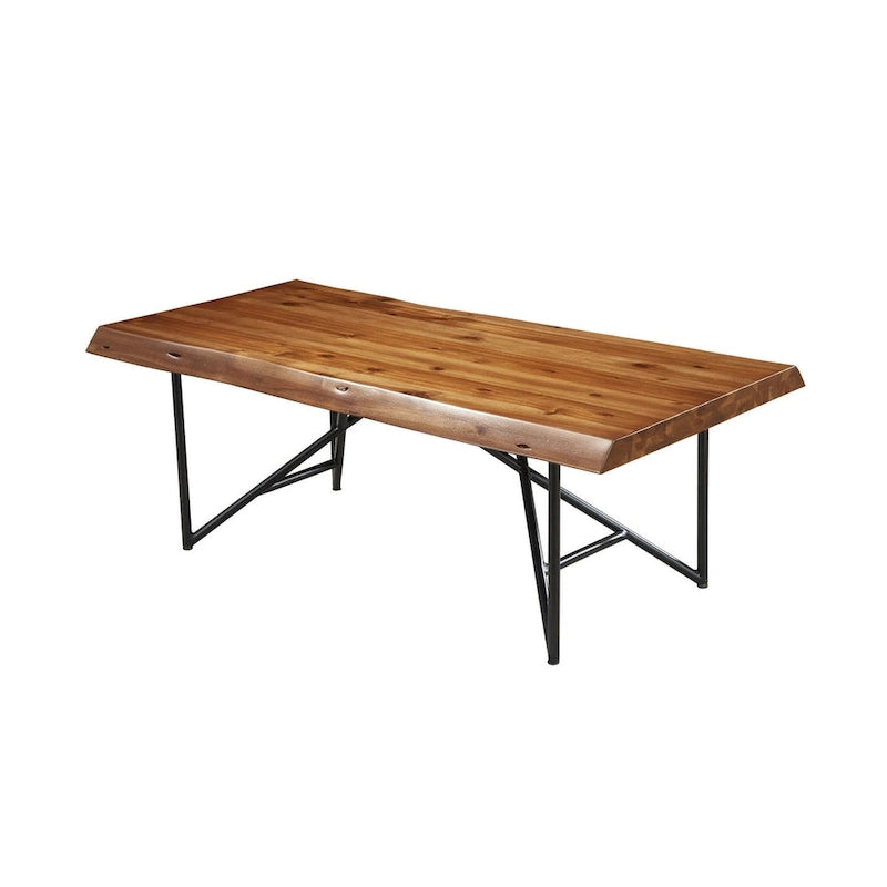 Tavolino da caffè/cocktail Alpine Furniture Live Edge - Noce chiaro - 50Lx25.5Px18A