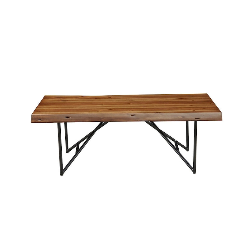 Tavolino da caffè/cocktail Alpine Furniture Live Edge - Noce chiaro - 50Lx25.5Px18A