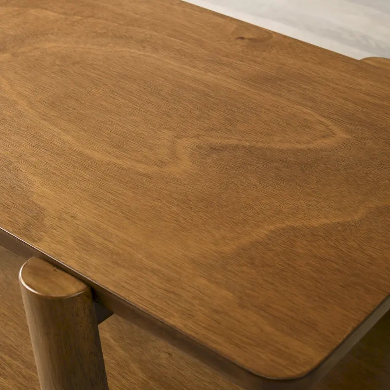 Set di 3 tavolini da salotto Roundhill Furniture Metz in legno, stile Mid-Century, con ripiano