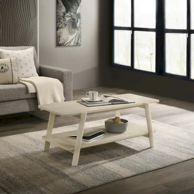Set di 3 tavolini da salotto Roundhill Furniture Metz in legno, stile Mid-Century, con ripiano