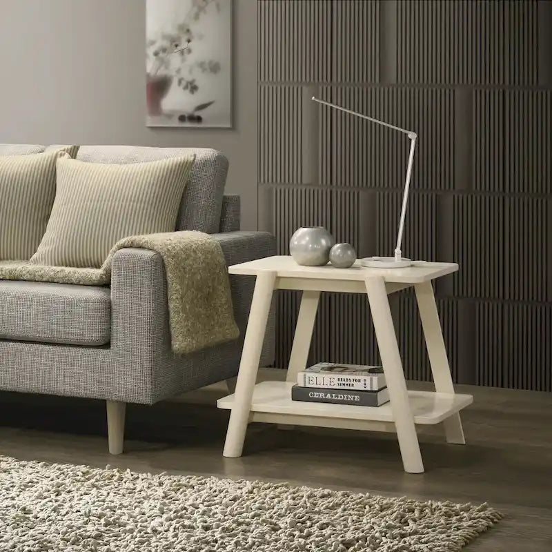 Set di 3 tavolini da salotto Roundhill Furniture Metz in legno, stile Mid-Century, con ripiano