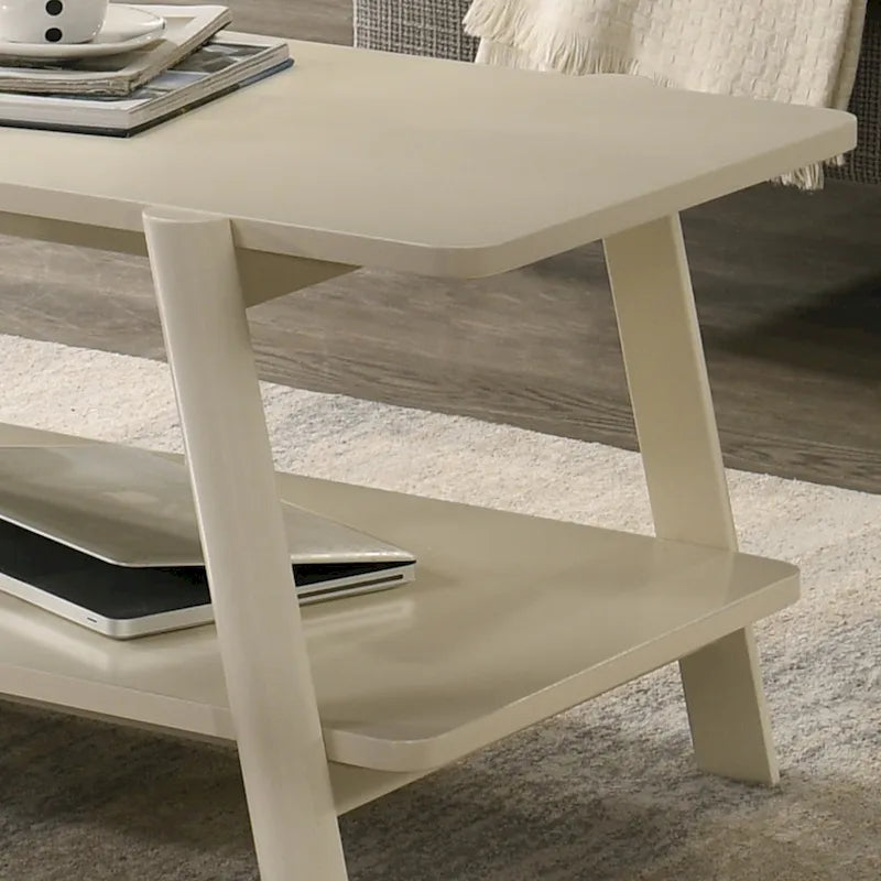 Set di 3 tavolini da salotto Roundhill Furniture Metz in legno, stile Mid-Century, con ripiano