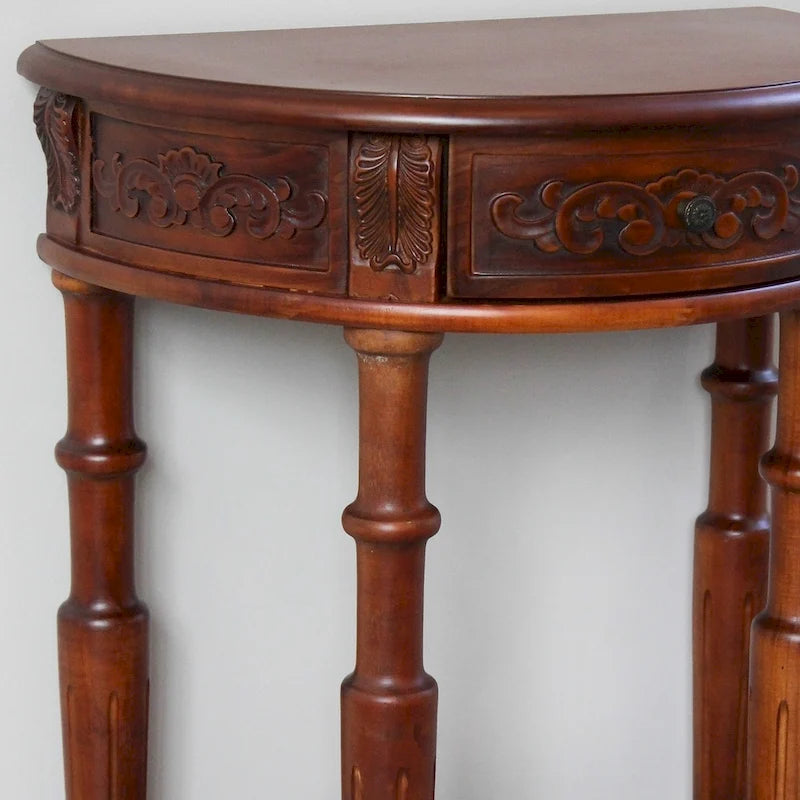 Console Windsor à deux niveaux sculptée