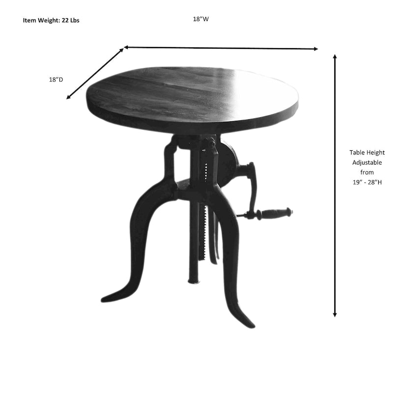 Table d'appoint réglable Regan de Carolina Living - Style industriel