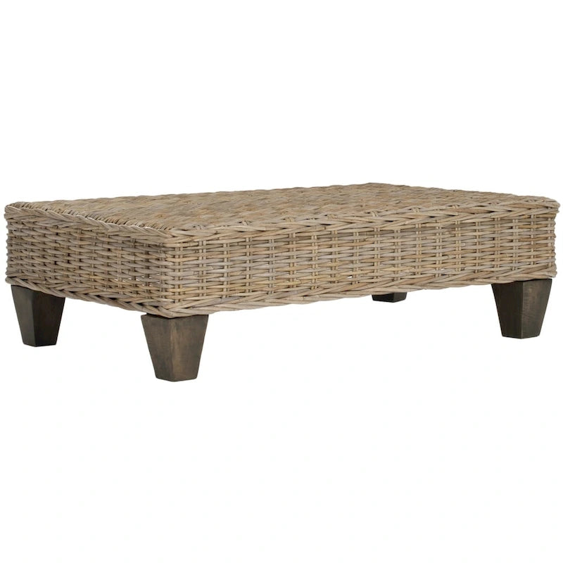 Panca in vimini naturale lavato Leary SAFAVIEH - 40,6 x 27,6 x 12,2