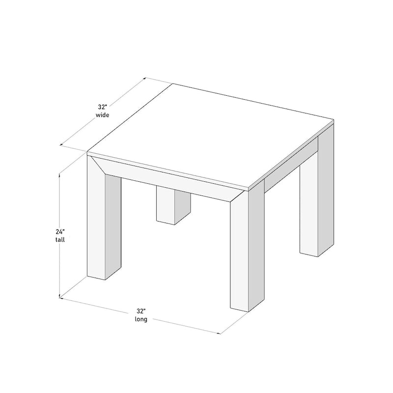 Tavolo ad angolo quadrato moderno Plank and Beam - 32