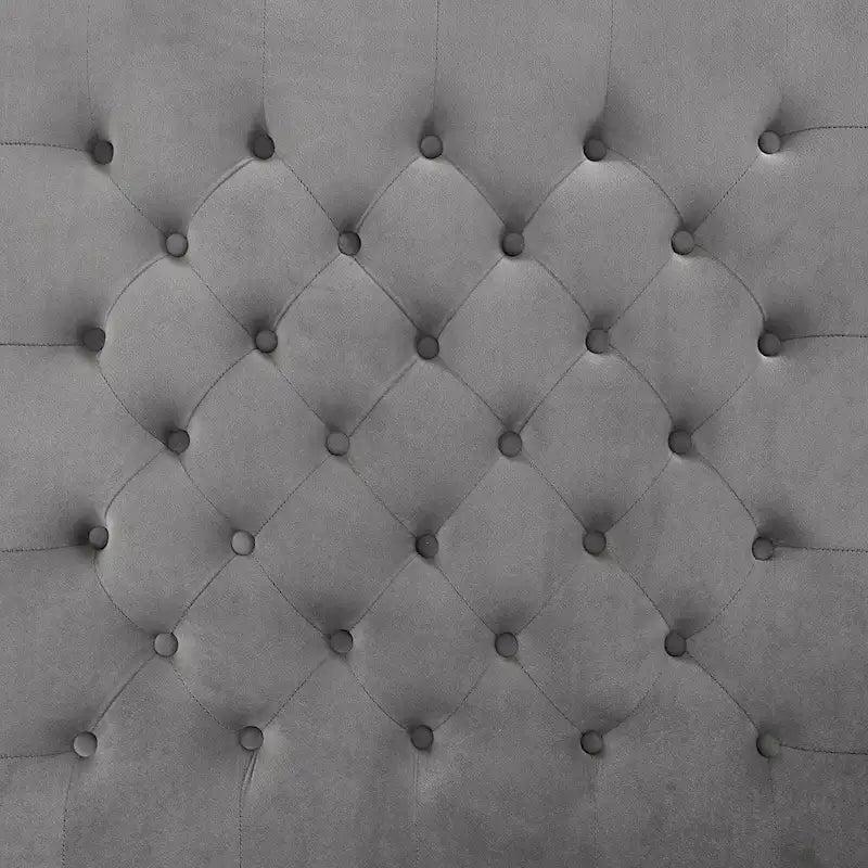 Tavolino poggiapiedi Cairona con ripiano in similpelle tufted bi-cast da 34 pollici
