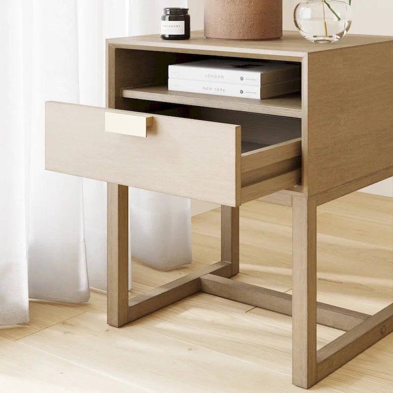 Table d'appoint Nathan James Luke avec tiroir de rangement et casier
