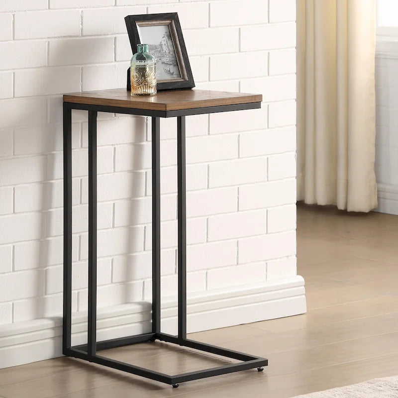 Tavolino laterale a C in acciaio da 16 pollici Rendrick Industrial di Furniture of America
