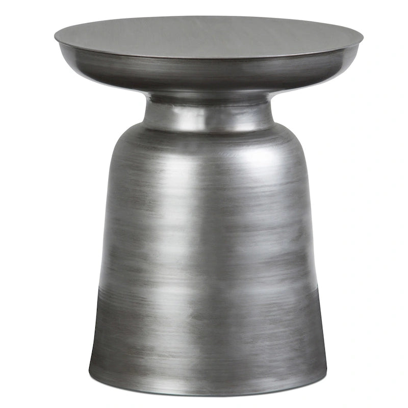 Table d'appoint WYNDENHALL Layne moderne industrielle en métal de 40 cm de large, entièrement assemblée