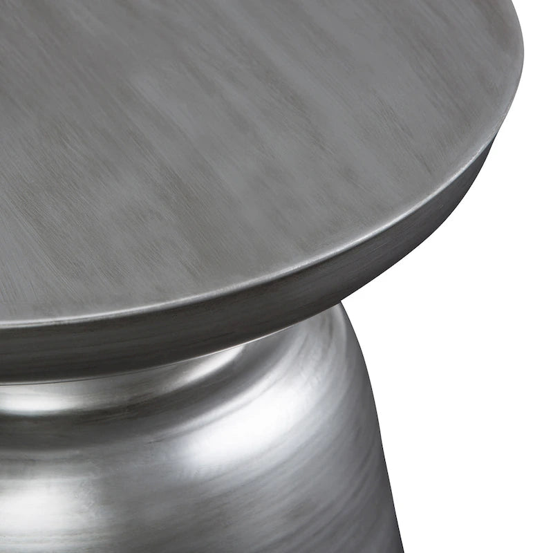 Table d'appoint WYNDENHALL Layne moderne industrielle en métal de 40 cm de large, entièrement assemblée