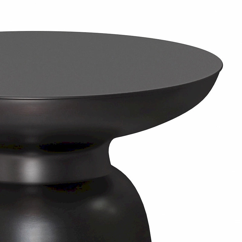 Table d'appoint WYNDENHALL Layne moderne industrielle en métal de 40 cm de large, entièrement assemblée