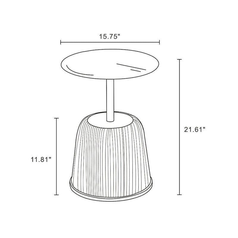 Table d'appoint rembourrée moderne Anderson 1.0 de Manhattan Comfort
