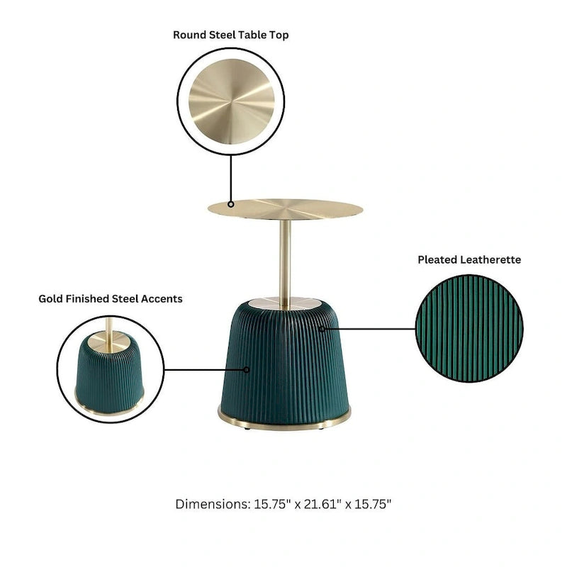 Table d'appoint rembourrée moderne Anderson 1.0 de Manhattan Comfort