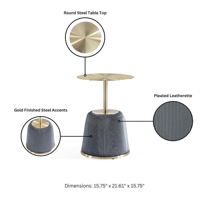 Table d'appoint rembourrée moderne Anderson 1.0 de Manhattan Comfort