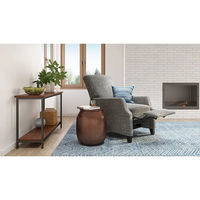 WYNDENHALL Riva Table d'appoint de rangement industrielle en métal de 19 pouces de large, entièrement assemblée
