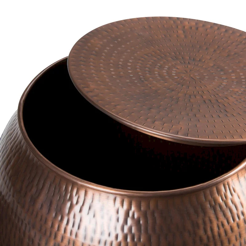 WYNDENHALL Riva Table d'appoint de rangement industrielle en métal de 19 pouces de large, entièrement assemblée