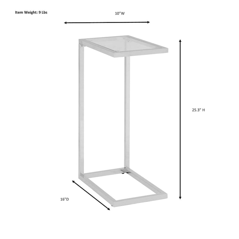 Table d'appoint Carolina Living Aggie C-Form - Plateau chêne récolte - Base fer vieilli