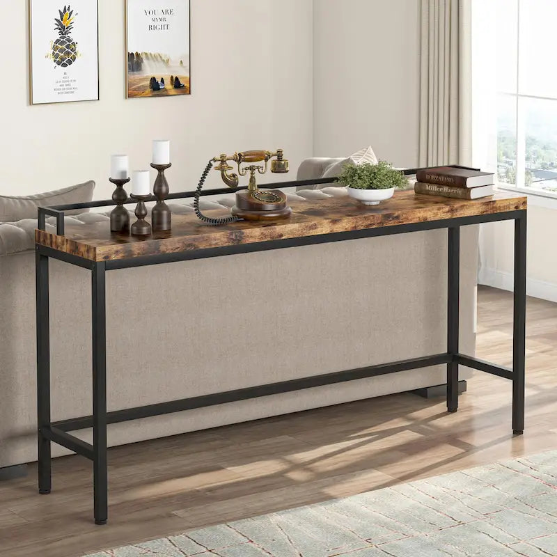 Consolle da divano, tavolino da ingresso lungo e stretto da 180 cm