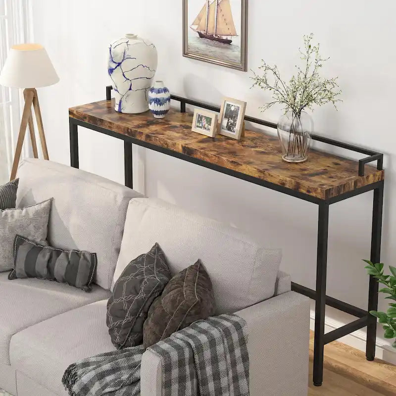 Consolle da divano, tavolino da ingresso lungo e stretto da 180 cm
