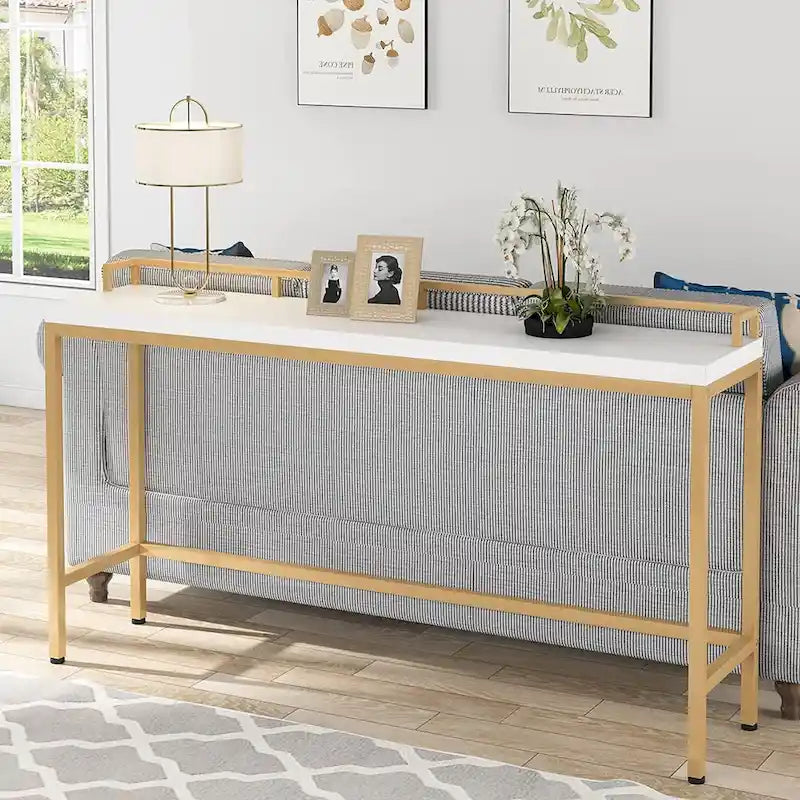 Consolle da divano, tavolino da ingresso lungo e stretto da 180 cm