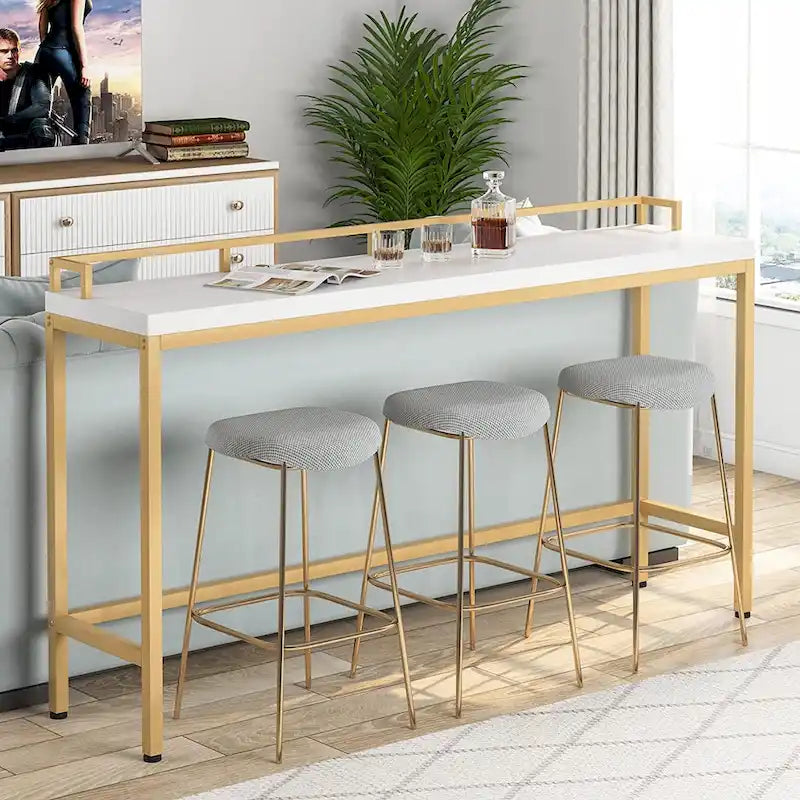 Consolle da divano, tavolino da ingresso lungo e stretto da 180 cm