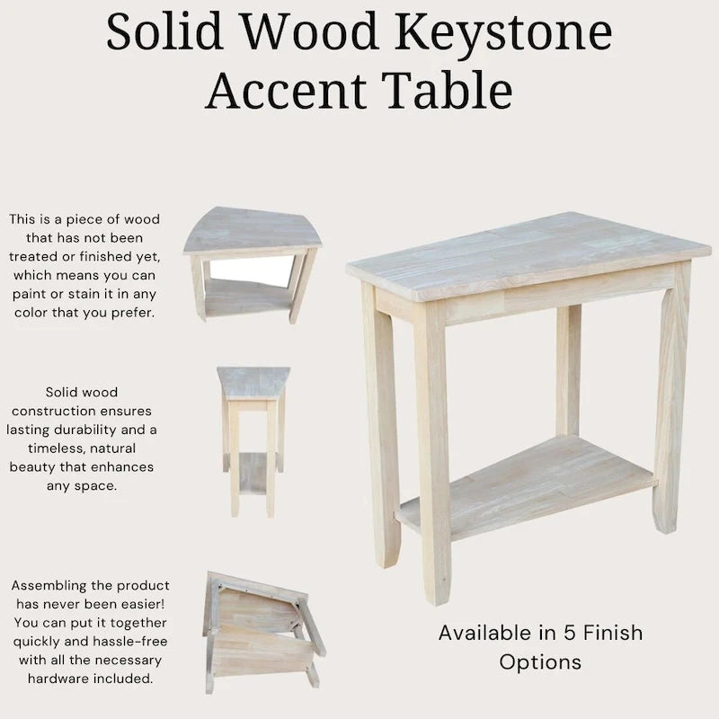 Tavolino Keystone in legno di para solido