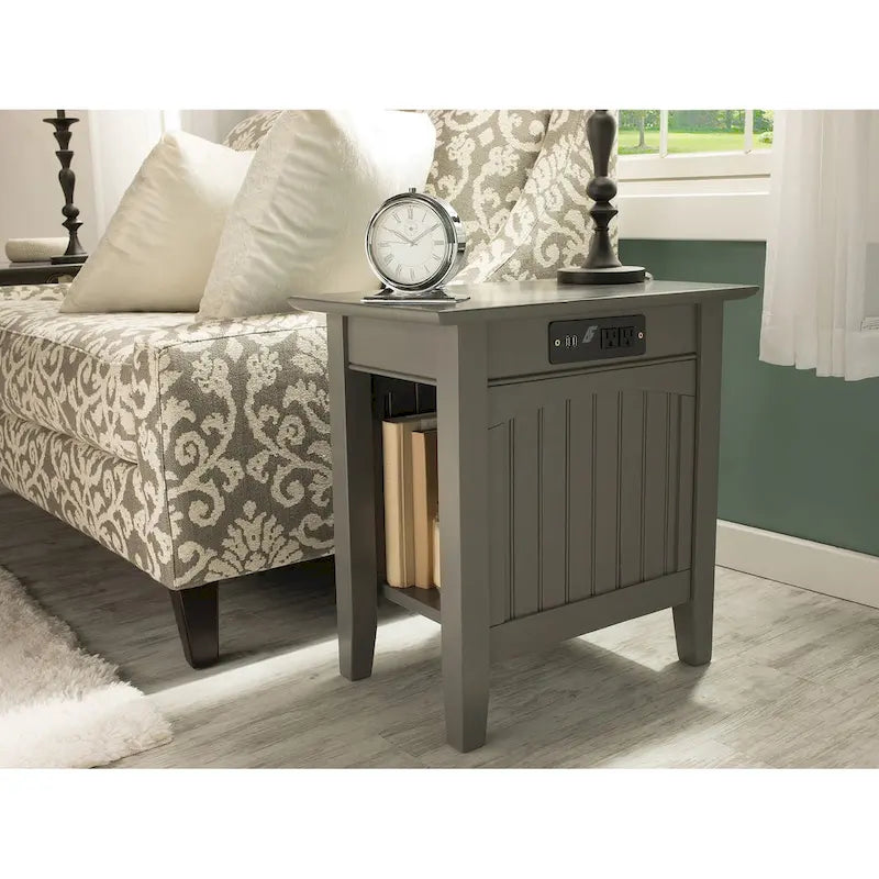 Table d'appoint AFI Nantucket avec chargeur intégré