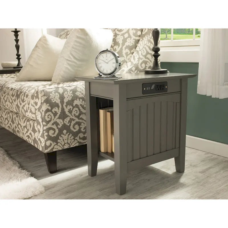 Table d'appoint AFI Nantucket avec chargeur intégré