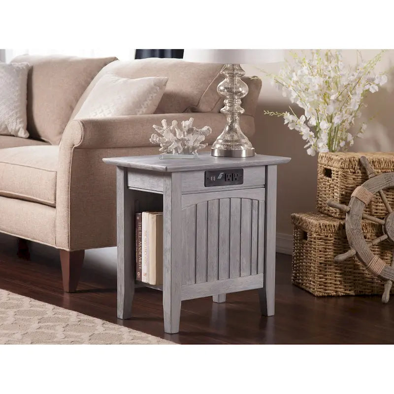 Table d'appoint AFI Nantucket avec chargeur intégré